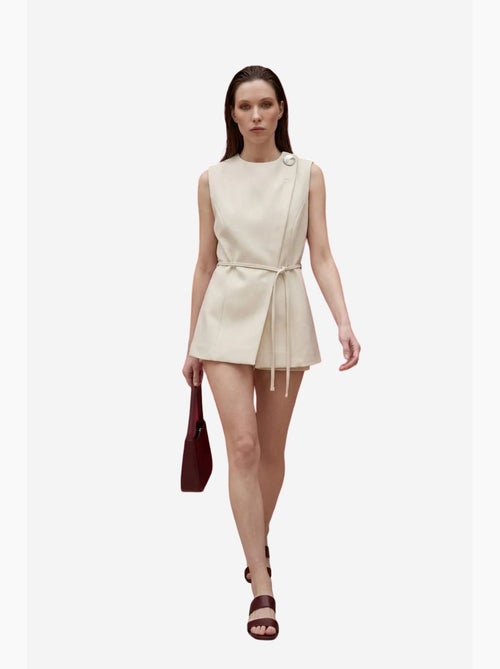 Gilet in crêpe con cintura my fashion - Kiabi