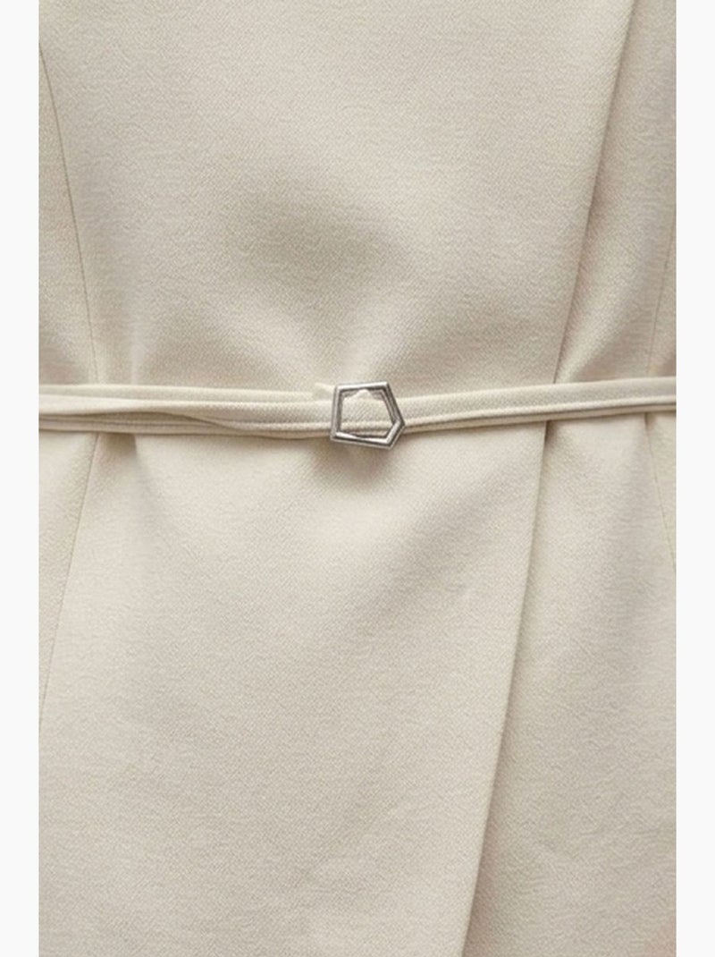 Gilet in crêpe con cintura my fashion Crema - Kiabi