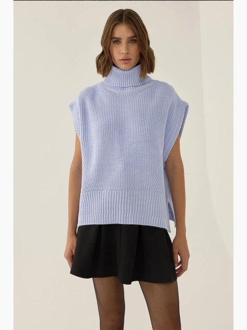 Gilet in maglia a collo alto relaxed fit hiccup - Kiabi Gilet in maglia a collo alto relaxed fit hiccup - Kiabi
