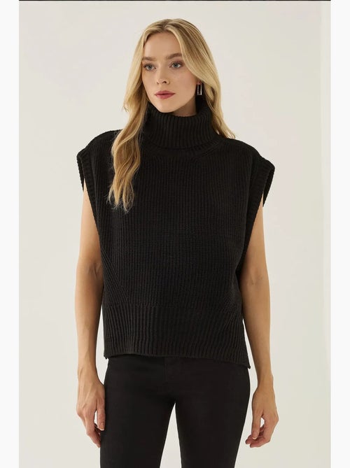 Gilet in maglia a collo alto relaxed fit hiccup - Kiabi Gilet in maglia a collo alto relaxed fit hiccup - Kiabi