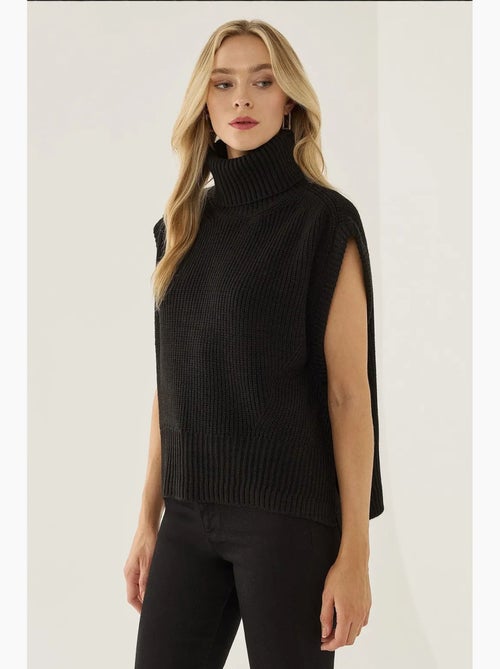 Gilet in maglia a collo alto relaxed fit hiccup - Kiabi Gilet in maglia a collo alto relaxed fit hiccup - Kiabi