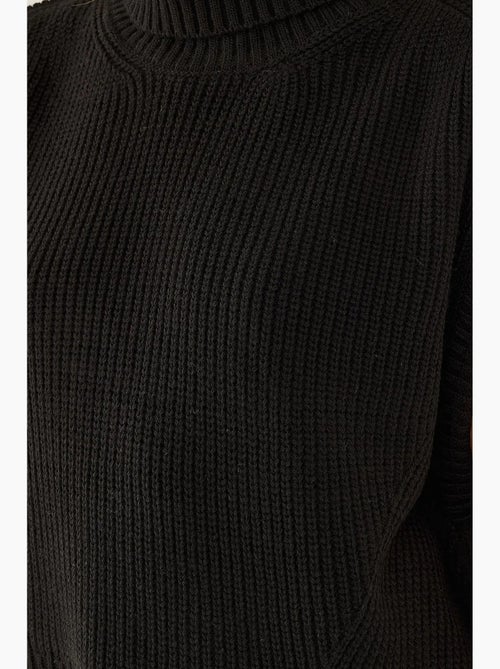 Gilet in maglia a collo alto relaxed fit hiccup - Kiabi Gilet in maglia a collo alto relaxed fit hiccup - Kiabi