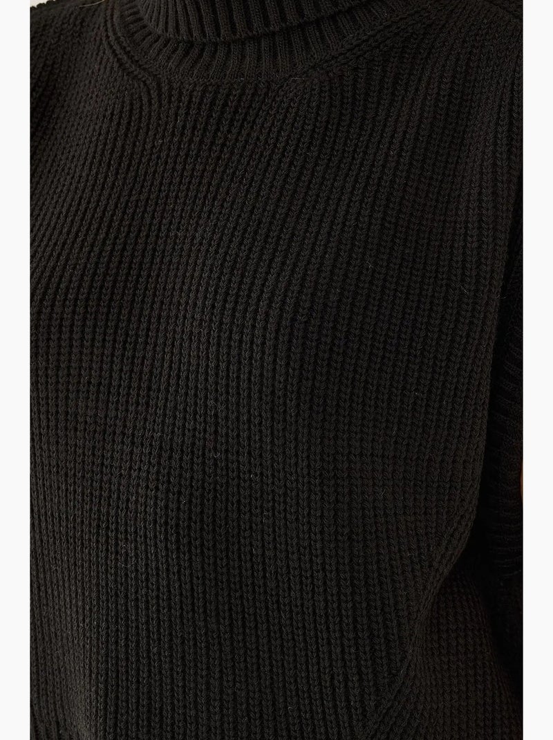 Gilet in maglia a collo alto relaxed fit hiccup Nero - Kiabi