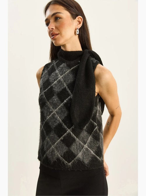 Gilet in maglia a coste spesse con dolcevita lucci - Kiabi Gilet in maglia a coste spesse con dolcevita lucci - Kiabi