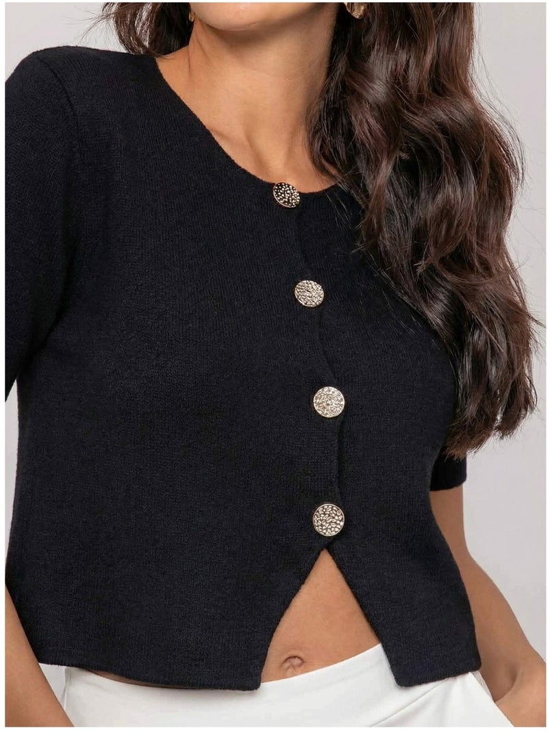 Gilet in maglia a maniche corte KODALIE Nero - Kiabi