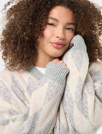 Gilet in maglia a punto grosso