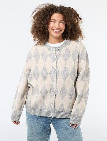 Gilet in maglia a punto grosso