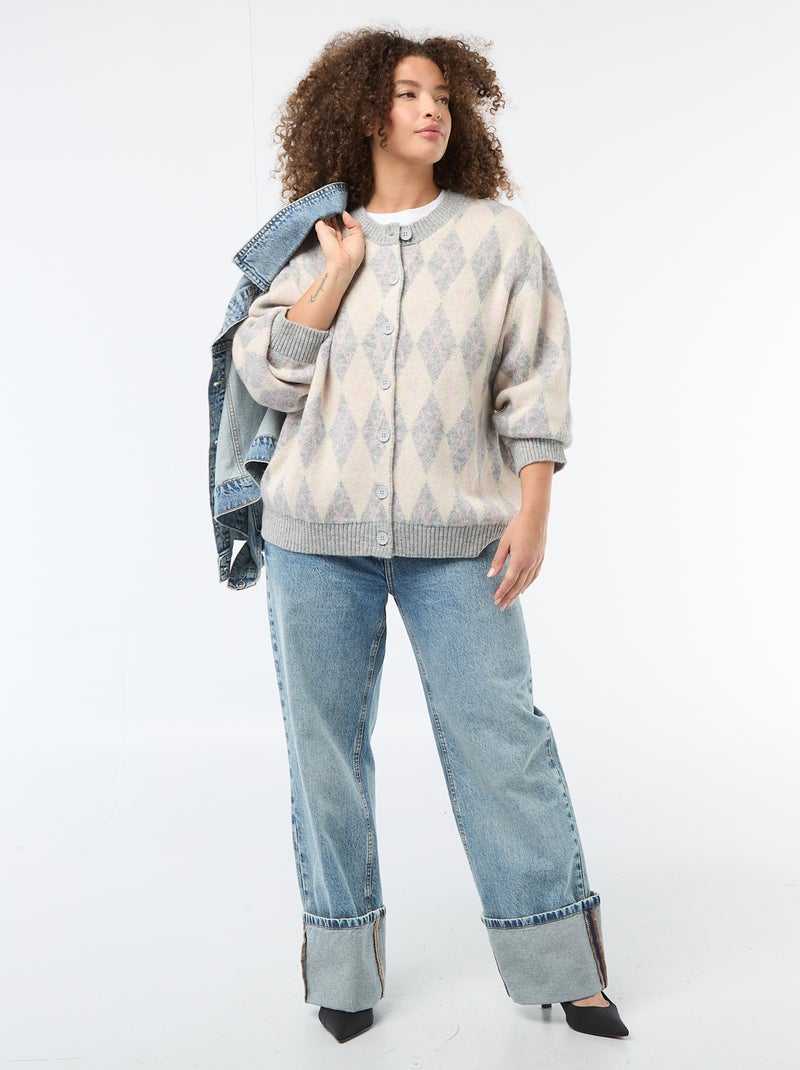 Gilet in maglia a punto grosso Bianco - Kiabi