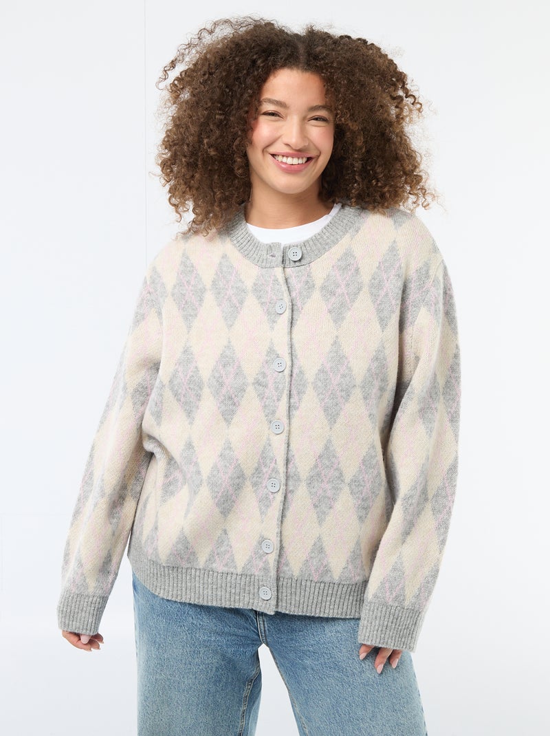 Gilet in maglia a punto grosso Bianco - Kiabi