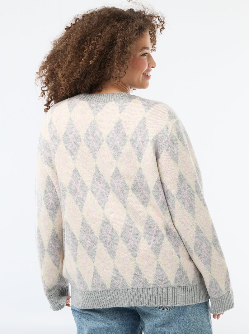 Gilet in maglia a punto grosso Bianco - Kiabi