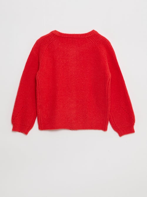 Gilet in maglia a punto grosso con apertura magnetica - So Easy - Kiabi