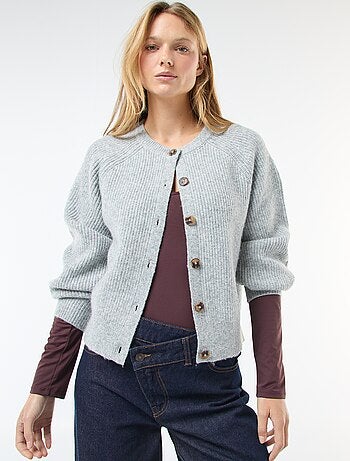Gilet in maglia a punto grosso