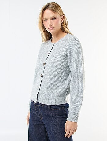 Gilet in maglia a punto grosso
