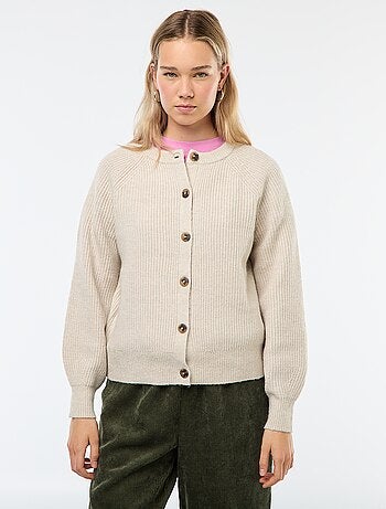 Gilet in maglia a punto grosso