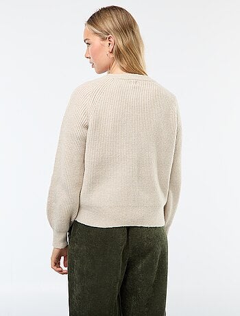 Gilet in maglia a punto grosso