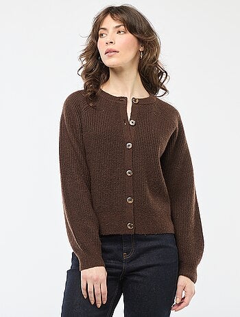 Gilet in maglia a punto grosso