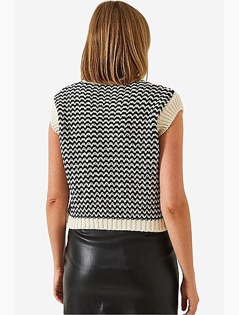 Gilet in maglia a righe lucci