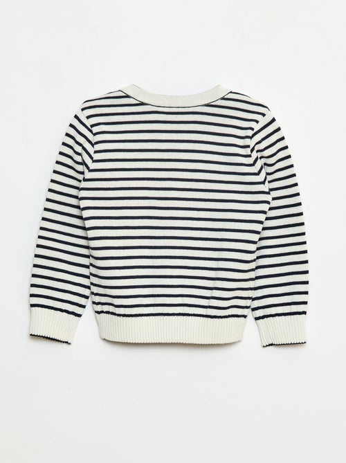 Gilet in maglia a righe reversibile - Kiabi