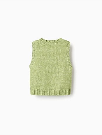 Gilet in maglia a traforo