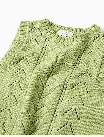 Gilet in maglia a traforo