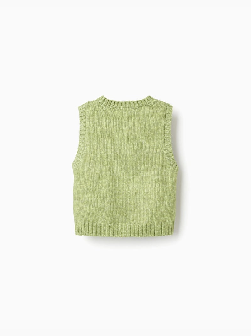 Gilet in maglia a traforo Verde chiaro - Kiabi