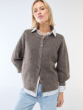 Gilet in maglia a punto grosso