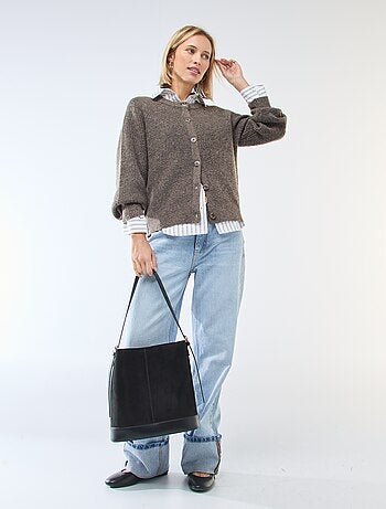 Gilet in maglia a punto grosso