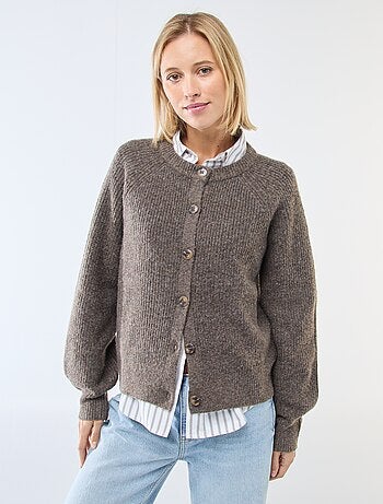 Gilet in maglia a punto grosso