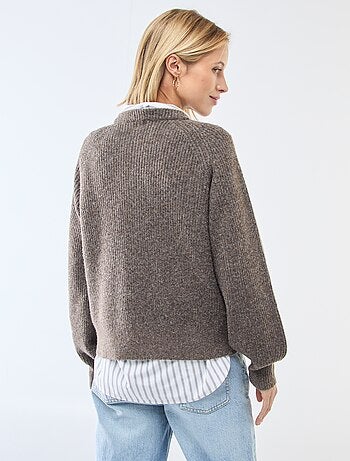 Gilet in maglia a punto grosso