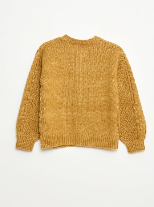 Gilet in maglia a trecce con apertura abbottonata - Kiabi