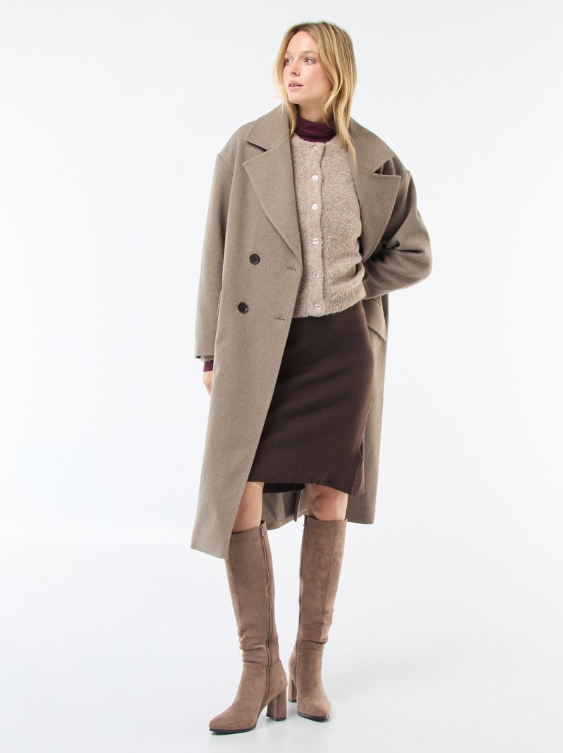 Gilet in maglia bouclé Beige - Kiabi