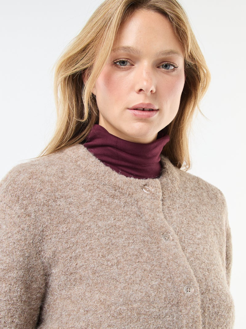 Gilet in maglia bouclé Beige - Kiabi