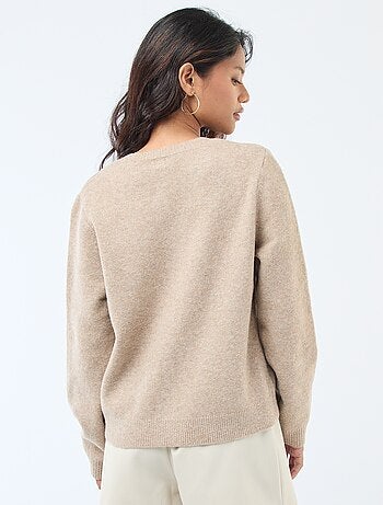 Cardigan in maglia con bottoni dorati