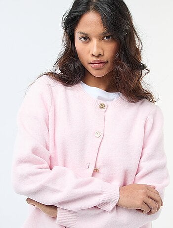 Cardigan in maglia con bottoni dorati