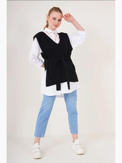 Gilet in maglia con cintura bdart - Kiabi