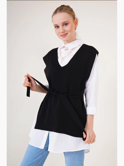 Gilet in maglia con cintura bdart - Kiabi