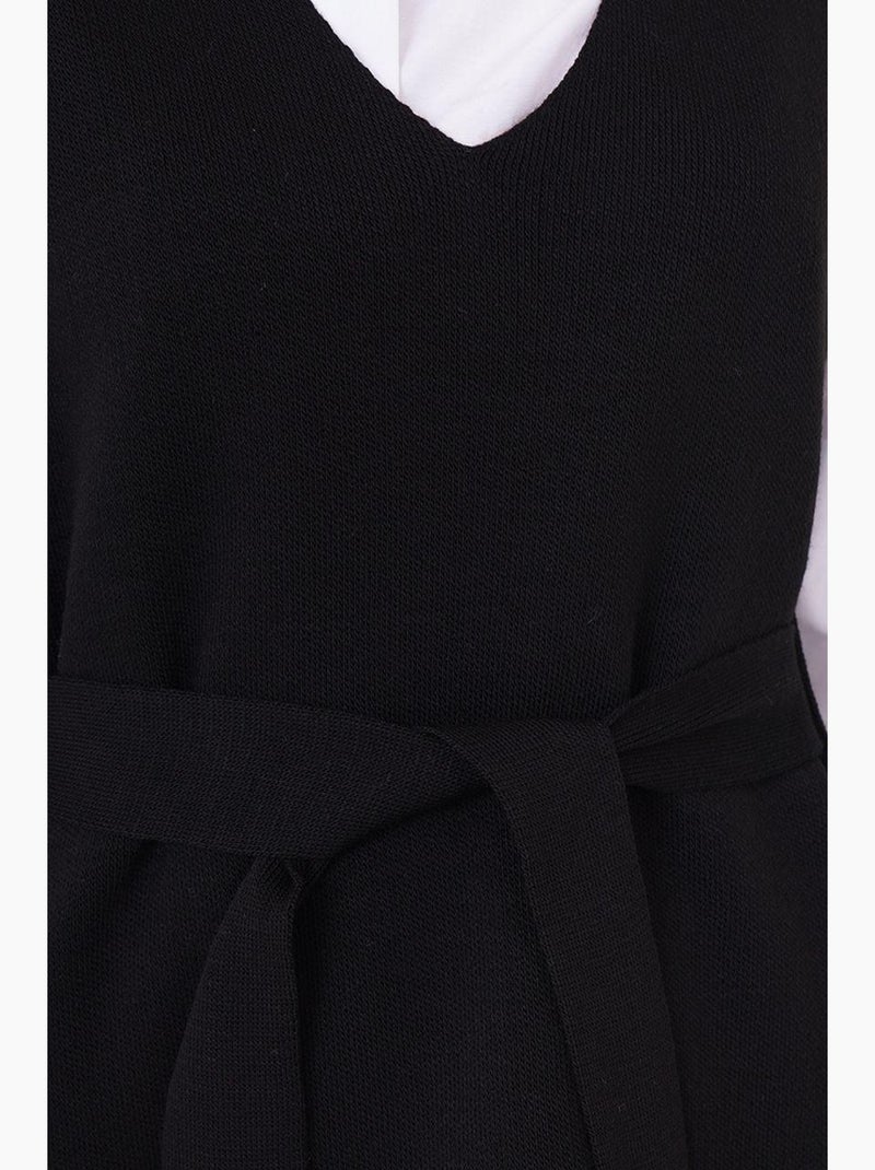 Gilet in maglia con cintura bdart Nero - Kiabi