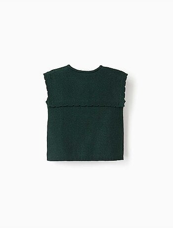 Gilet in maglia con dettagli a treccia b&s