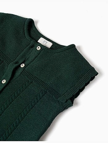 Gilet in maglia con dettagli a treccia b&s