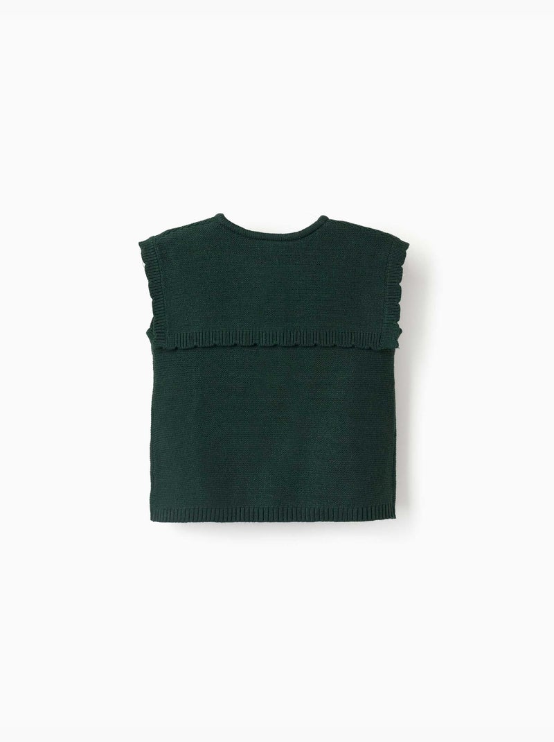 Gilet in maglia con dettagli a treccia b&s Verde scuro - Kiabi