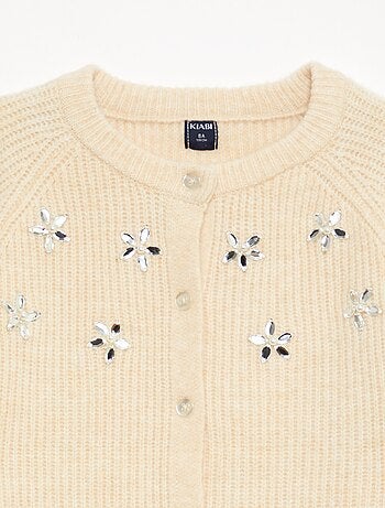 Gilet in maglia con dettagli perlati