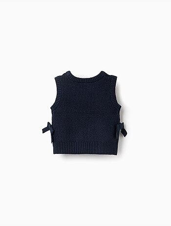 Gilet in maglia con fiocchi laterali