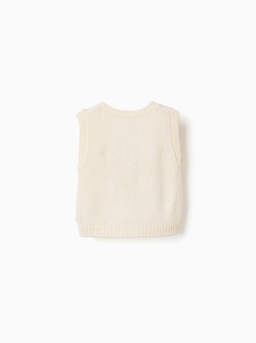 Gilet in maglia con ricamo floreale - Kiabi Gilet in maglia con ricamo floreale - Kiabi