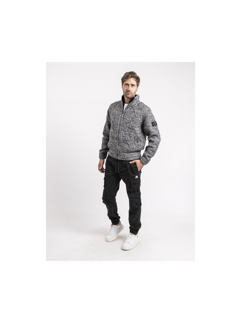 Gilet in maglia con zip LACIDO Grigio chiaro - Kiabi