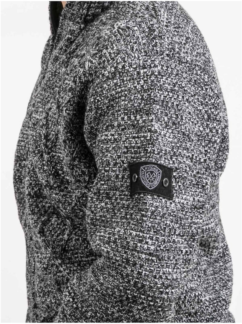 Gilet in maglia con zip LACIDO Grigio scuro - Kiabi