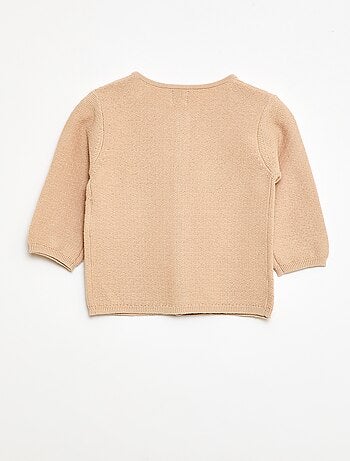 Gilet in maglia fantasia traforata