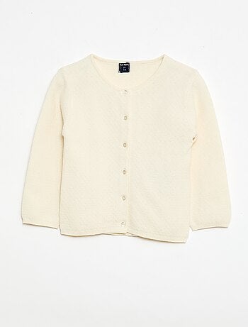 Gilet in maglia fantasia traforata