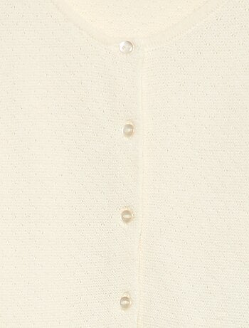 Gilet in maglia fantasia traforata