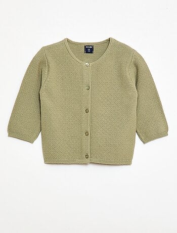 Gilet in maglia fantasia traforata