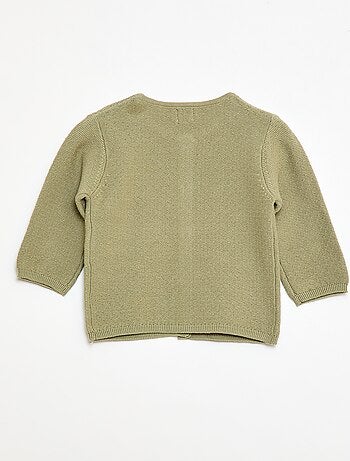 Gilet in maglia fantasia traforata